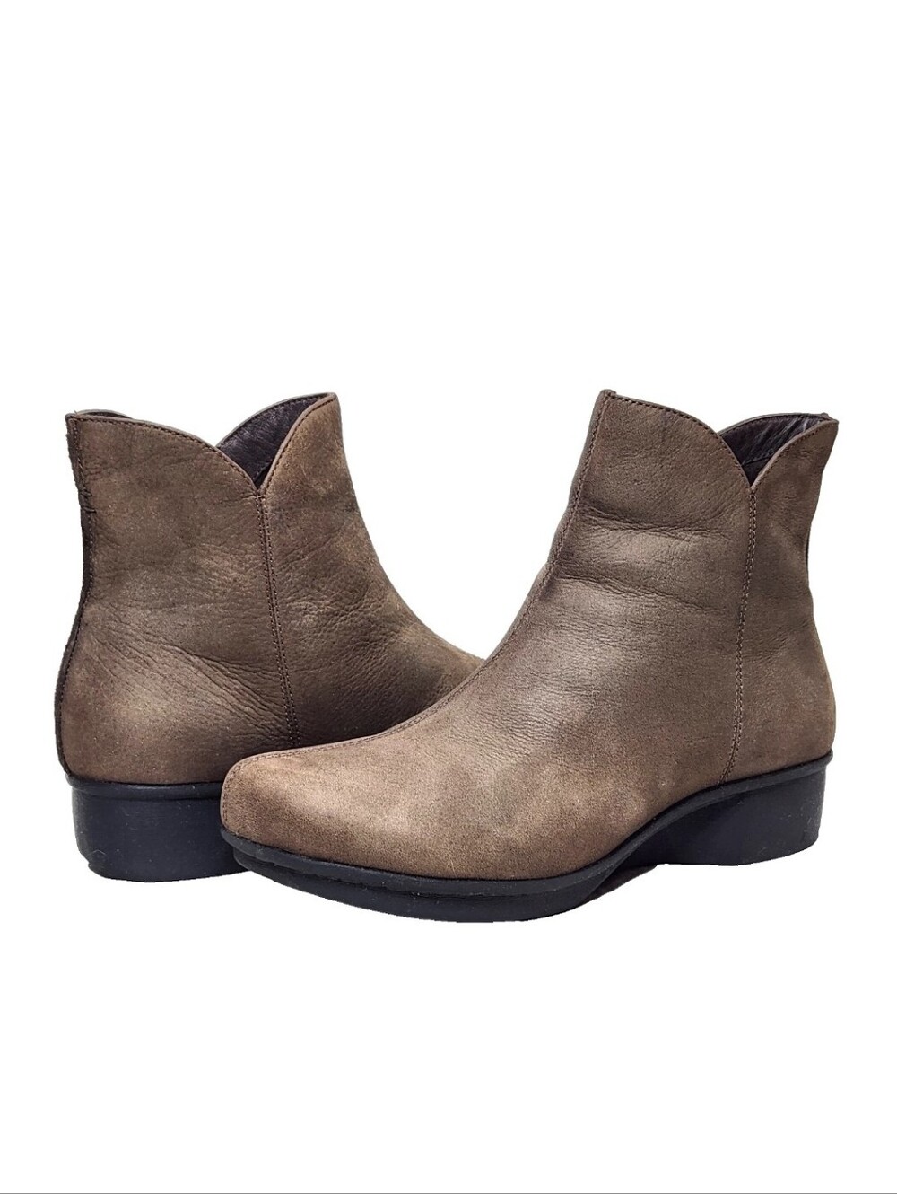 DANSKO Dark Taupe Nubuck Waterproof Boots Sz 40/10 Zip Beige Comfort 9102060200